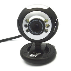  | Vococal Plastic 6 LED Free Driver USB Webcam Laptop Camera with Microphone (Black) (Intl)